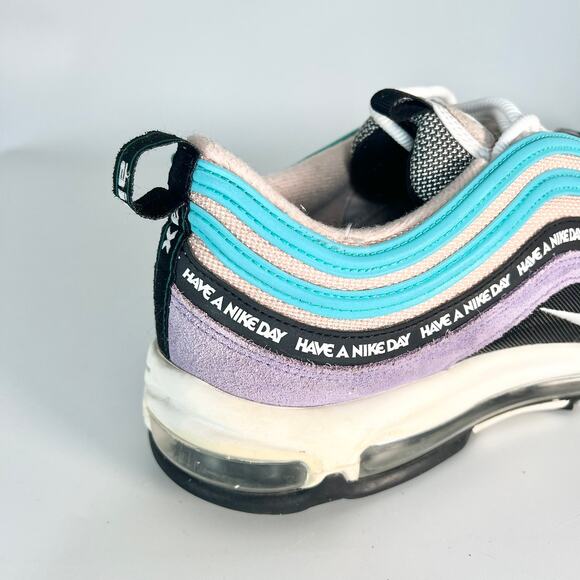 Nike Air Max 97 Have a Nice Day Sneakers Purple Turquoise BQ9130-500 Men 13 - Picture 9 of 15